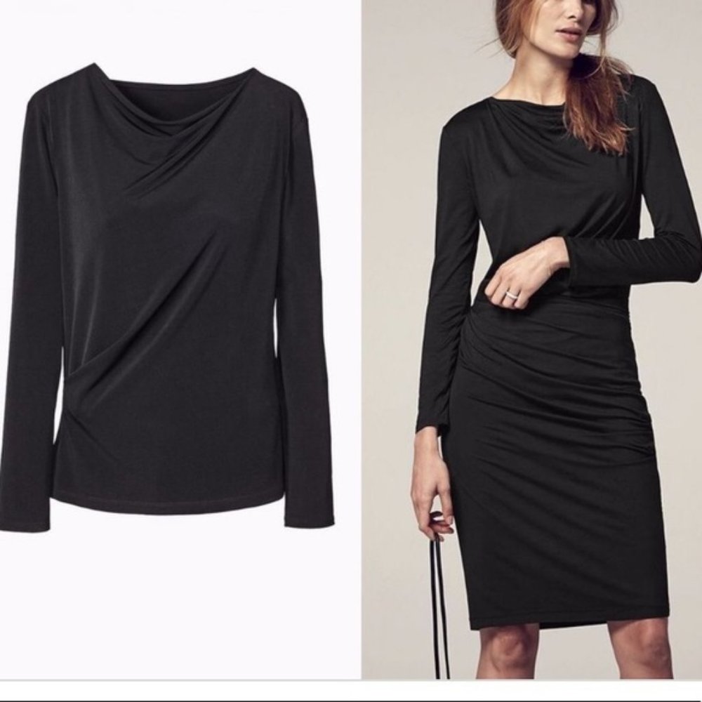 MM LaFleur Black Winfrey Long Sleeve Top